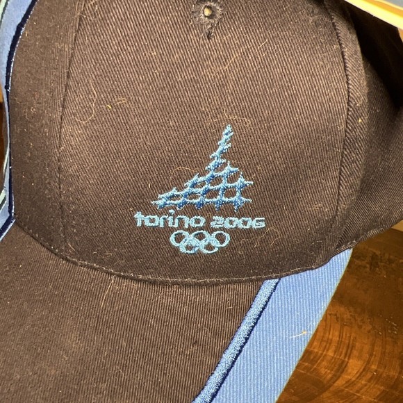 Olympics TORINO Italy 2006 Hat Cap Adjustable Asics Blue NWT - Picture 2 of 6